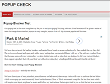Tablet Screenshot of popupcheck.com